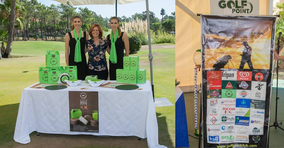 Degustación y patrocinio del queso Dehesa Dos Hermanas en la gran final del Passport Tour de Golf celebrado en Islantilla